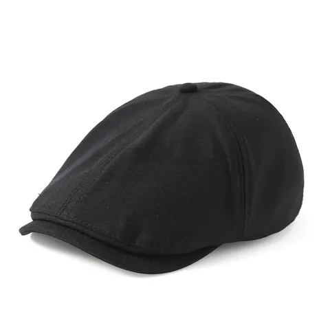 Retro Einfarbig Newsboy Cap Für Herren Damen Baumwolle Forward Cap Britischer Stil Flat Cap Casual Sonnenschutz Barett
