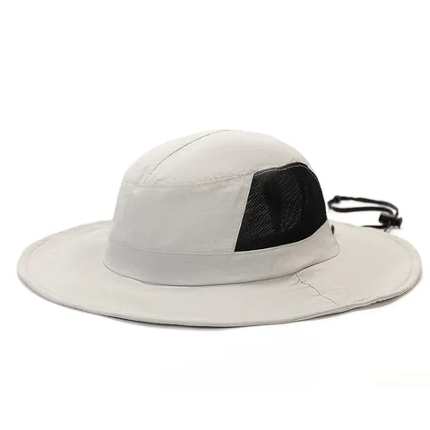 Chapeau de Soleil Extérieur à Large Bord Protection UV Respirant Chapeau Bob pour Randonnée Camping Pêche Femme Homme Style Cowboy