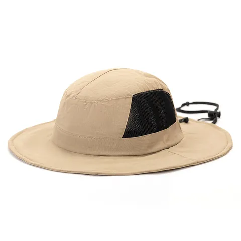 Chapeau de Soleil Extérieur à Large Bord Protection UV Respirant Chapeau Bob pour Randonnée Camping Pêche Femme Homme Style Cowboy