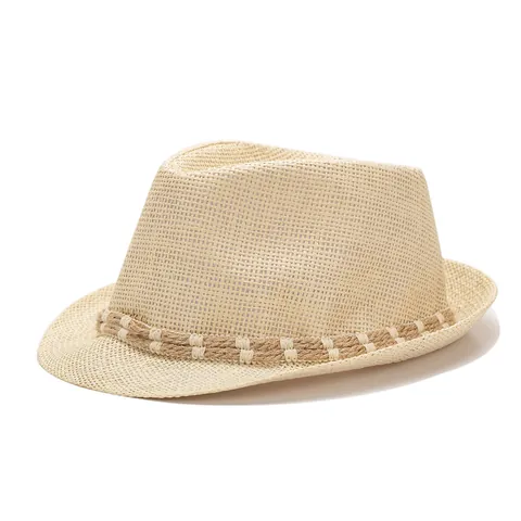 Herren Vintage Geflochtener Strohhut Aus Papier Fedora Sommer Sonnenschutz Jazz Hut Für Outdoor Strand Reisen Casual Hut