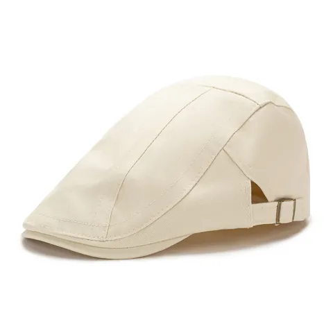 Coppola in Cotone Stile Britannico Vintage Per Donna Uomo Tinta Unita Regolabile Newsboy Cap Traspirante Ivy Cap Cappello Gatsby