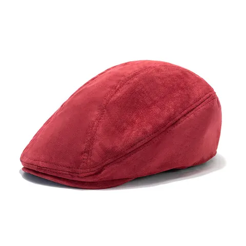 Vintage Suède Platte Pet Britse Stijl Newsboy Hoed Voor Heren Dames Warme Winter Ivy Cap Effen Kleur Verstelbaar