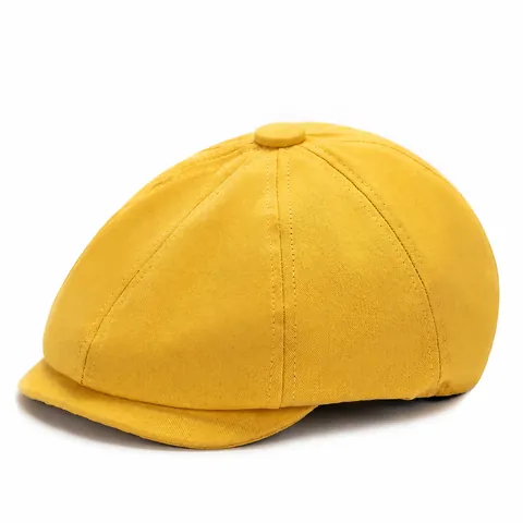 Retro British Style Newsboy Cap For Men Women Octagonal Beret Hat Vintage Casual Short Brim Artist Painter Cap For Spring Winter