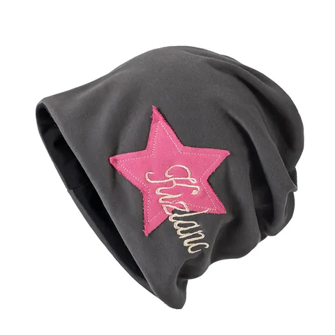Berretto Slouchy da Donna con Toppa a Stella Autunno Inverno Caldo Berretto in Maglia di Policotone Stile Preppy Americano Casual