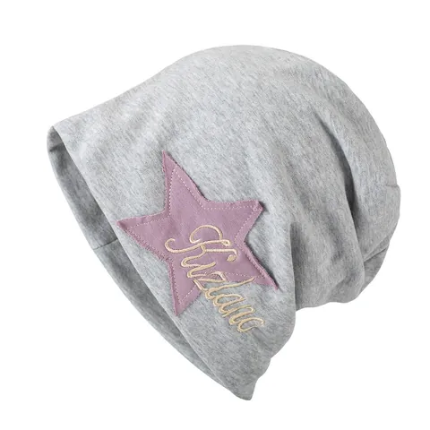 Berretto Slouchy da Donna con Toppa a Stella Autunno Inverno Caldo Berretto in Maglia di Policotone Stile Preppy Americano Casual