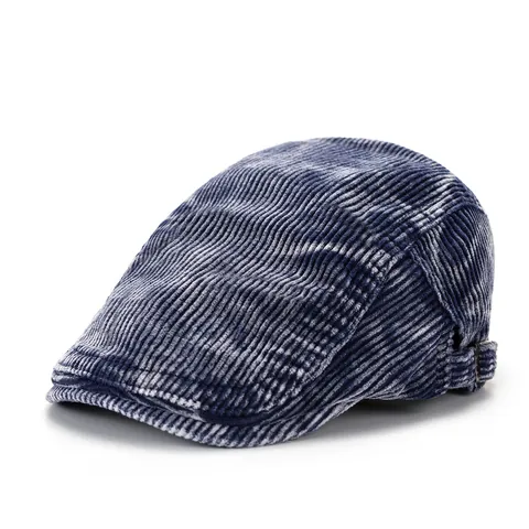 Vintage Corduroy Newsboy Cap For Men Women Adjustable Ivy Flat Cap Retro Distressed Washed Newsboy Hat Spring Autumn Outdoor