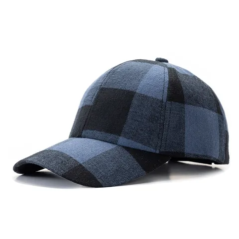 Classic Buffalo Plaid Baseball Cap For Men Women Winter Warm Polyester Cotton Blend Adjustable Retro Plaid Snapback Hat