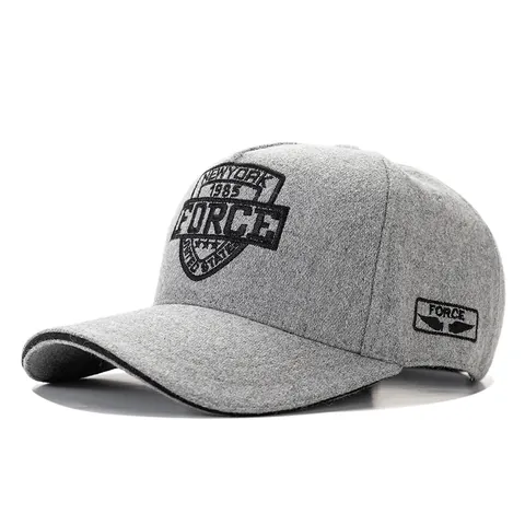 Berretto da Baseball in Lana con Ricamo New York 1985 Force per Uomo Donna Corona Alta Inverno Caldo Cappello Regolabile