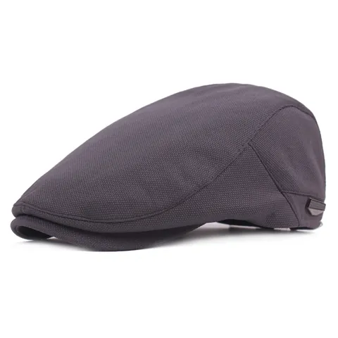 Herren Baumwolle Schiebermütze Verstellbare Britische Ivy Cap Einfarbig Outdoor Casual Newsboy Beret Hut Mit Metallschnalle