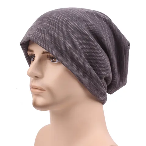 Herren Damen Slouchy Beanie Mütze Gestricktes Nylon Gestreift Turban Kappe Hip Hop Mode Schlafhut Für Herbst Winter Casual Outdoor