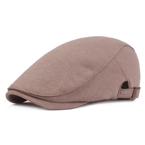 Retro Cotton Adjustable Beret Flat Cap Outdoor Casual Breathable Newsboy Hat For Men Women Classic Solid Color Ivy Hat