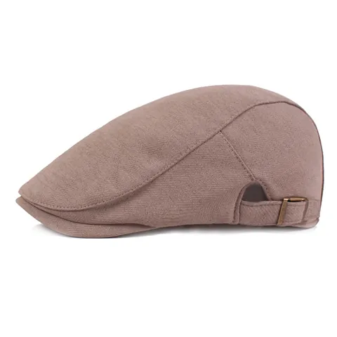 Retro Cotton Adjustable Beret Flat Cap Outdoor Casual Breathable Newsboy Hat For Men Women Classic Solid Color Ivy Hat