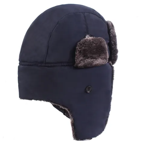 Unisex Winter Trapper Hat Windproof Warm Ear Protection Ushanka Hat With Faux Fur Lining For Outdoor Skiing Cycling Riding