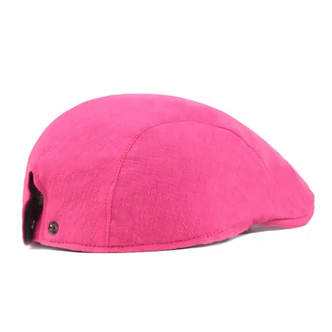 Unisex Cotton Ivy Cap Retro Lightweight Breathable Flat Cap Solid Color Sun Protection Beret Hat For Outdoor Casual Travel