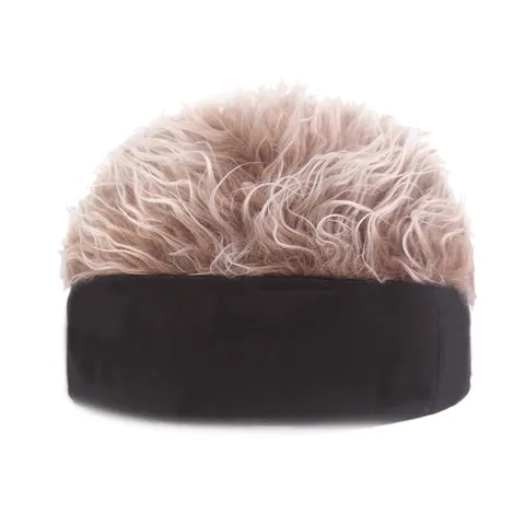 Novelty Spiky Hair Wig Hat For Men Women Cotton Breathable Adjustable Fun Sun Visor Beanie Party Outdoor Streetwear Accessory