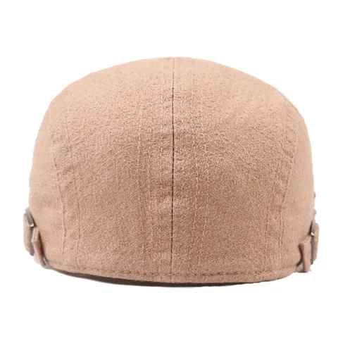 Berretto in Cotone Vintage Ricamato Coppola per Uomo Donna Regolabile Stile Britannico Cappello Piatto Casual Parasole