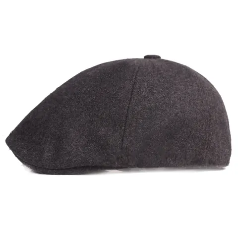 Béret en Laine Vintage Pour Hommes Femmes Automne Hiver Chaud Béret Plat Couleur Unie Casquette Newsboy Style Gatsby Classique