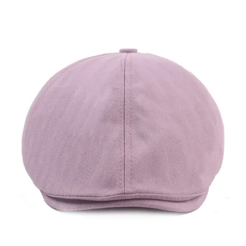Vintage Herringbone Newsboy Cap For Men Women Adjustable Cotton Blend Beret Hat Retro Flat Cap For Outdoor Daily Casual Hat