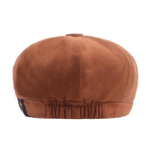 Vintage Cotton Newsboy Cap For Men Women Octagonal Beret Hat Retro British Style Adjustable Cabbie Ivy Flat Cap