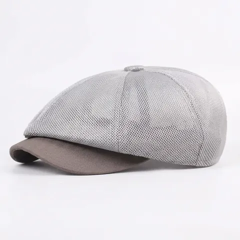 Coppola Estiva da Uomo in Rete Traspirante Berretto Newsboy Protezione Solare Regolabile Outdoor Driving Cappello per Uomo Donna