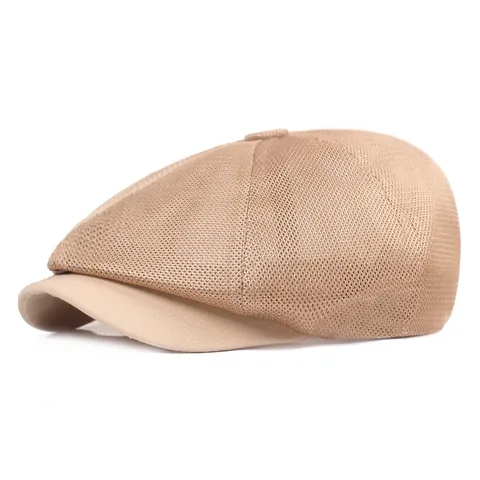 Coppola Estiva da Uomo in Rete Traspirante Berretto Newsboy Protezione Solare Regolabile Outdoor Driving Cappello per Uomo Donna