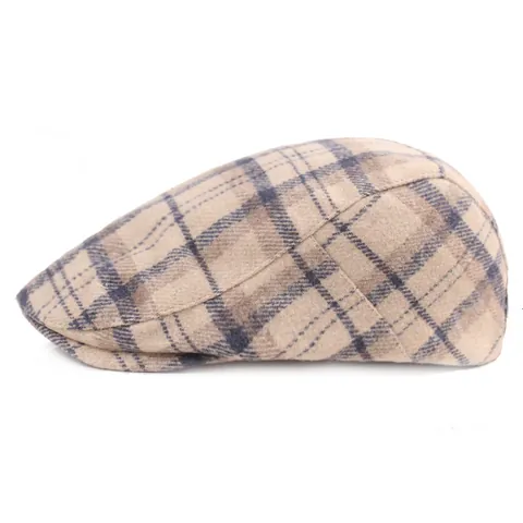 Berretto Scozzese Vintage Stile Britannico Donna Uomo Coppola Rétro Spessa Calda Regolabile Cappello da Pittore Newsboy Cap