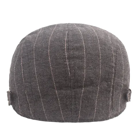 Casquette Newsboy Rayée Vintage Pour Hommes Femmes Hiver Chaud Béret Avec Boucle En Métal Réglable Rétro Décontracté Ivy Casquette Plate