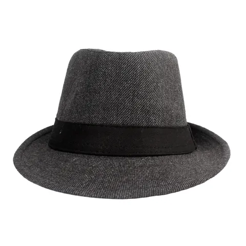 Classic Mens Fedora Hat Retro British Style Cotton Blend Gentleman Jazz Hat For Autumn Winter Warm Outdoor Headwear