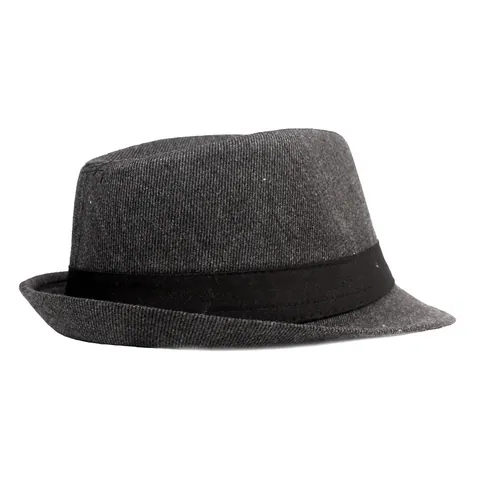 Classic Mens Fedora Hat Retro British Style Cotton Blend Gentleman Jazz Hat For Autumn Winter Warm Outdoor Headwear