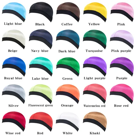 Cuffia Wave in Raso Durag Berretto a Cupola Setoso Per Uomo Donna Cura dei Capelli Traspirante Fascia Larga Elastica Morbida Cuffia da Notte Accessori