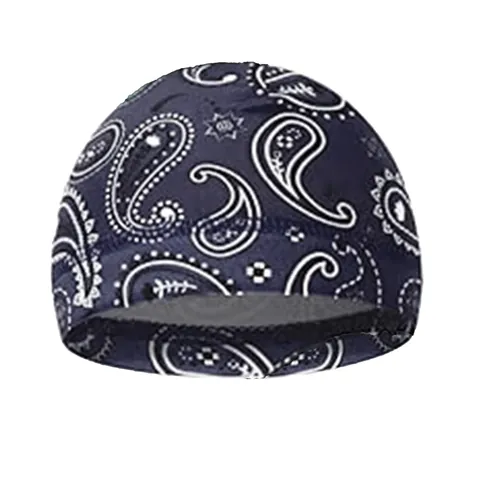 Herren Outdoor Cycling Skull Cap Atmungsaktives Polyester Paisley Gedruckt Elastische Beanie Mütze Sport Radfahren Liner Mütze