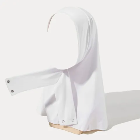 Muslim Hijab Headscarf For Women Adjustable Snap Button Elastic Turban Hat Breathable Solid Color Full Cover Head Wrap