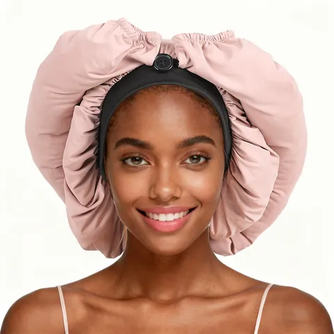 Damen Hochelastisch Satin Schlafhaube Für Zöpfe Lange Haare Schlafhaube Mit Knopf Elastisches Stirnband Dreadlocks Schutz Nachtmütze