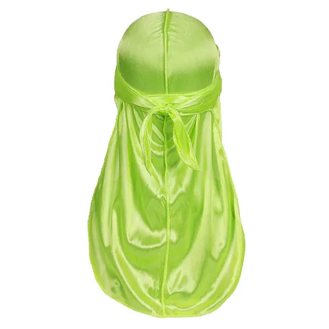 Herren Ein的には Satin Durag Mütze Atmungsaktiver Langer Schwanz Kopfbedeckung Weiche Seidige Wave Mütze Hip Hop Haarpflege