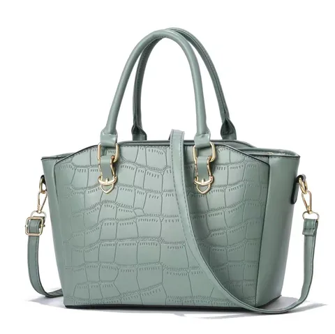Borsa Tote da Donna a Grande Capacità con Motivo a Coccodrillo Elegante Borsa a Mano in Pelle PU con Tracolla Regolabile