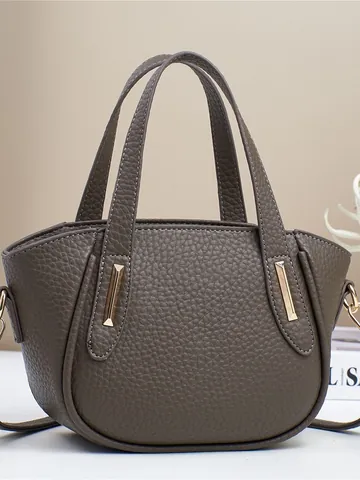 Damen Mode Litschikorn PU Leder Handtasche Lässig Große Kapazität Eimertasche Doppelgriff Schulter Umhängetasche Für Den Alltag