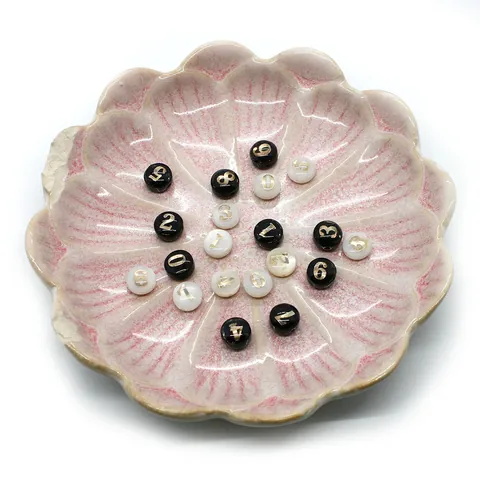 Natural Shell Resin Round Flat Number Beads Gold Digital 0-9 Loose Beads For DIY Jewelry Making Bracelet Necklace Accessories