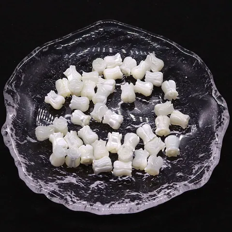 Natural Seawater Shell Carved Flower Loose Beads Rose Tulip Mother Of Pearl Beads For DIY Jewelry Making Earrings Necklace