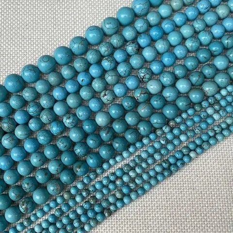 Perles Rondes en Pierre Naturelle Jaspe Paysage Turquoise Bleue Unakite Rhodonite Perles en Vrac pour Accessoires de Bijoux DIY