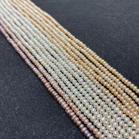 Natural Freshwater Pearl Loose Beads For DIY Jewelry Making Round Flat Baroque Pearls White Pink Purple Elegant Accessory