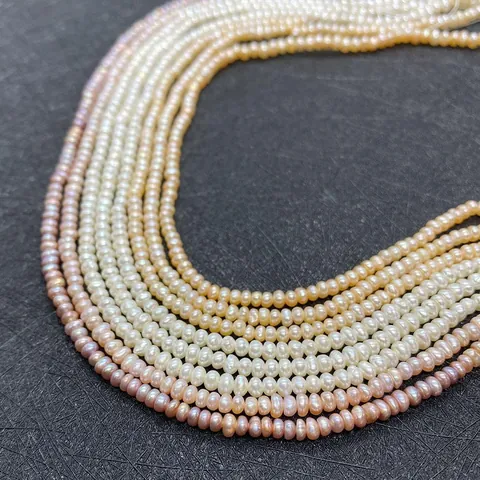Natural Freshwater Pearl Loose Beads For DIY Jewelry Making Round Flat Baroque Pearls White Pink Purple Elegant Accessory