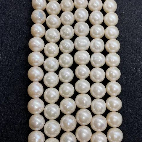 Natural Freshwater Pearl Beads AAA Grade White Round Loose Beads For DIY Necklace Bracelet Jewelry Making Gift Women