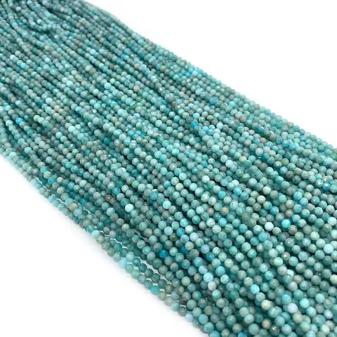 Pierre d'Amazonite Naturelle Perles en Vrac Rondes Facettées Bleu Clair Perles Intercalaires Facettées Pour Accessoires de Bijouterie DIY