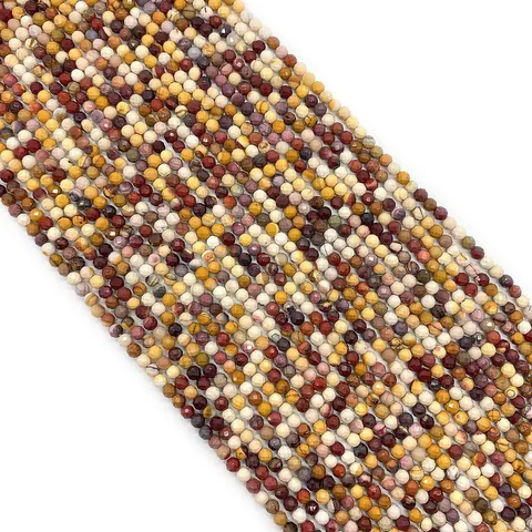 Natural Faceted Mookaite Jasper Stone Round Loose Beads For DIY Jewelry Making Bracelet Necklace Delicate Crafting Accessories