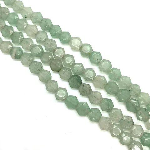 Faceted Hexagon Natural Stone Beads Loose Gemstone Spacer Beads For DIY Jewelry Making Necklace Accessories For Women Men Gift