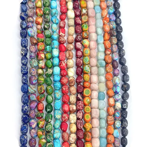 Natural Imperial Jasper Stone Beads Irregular Nugget Loose Beads For DIY Jewelry Making Bracelet Necklace Accessories