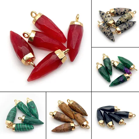 Natuursteen Zeshoekige Punt Hanger Legering Kap Helende Kristal Kwarts Kogel Charms Voor Ketting Sieraden Maken DIY