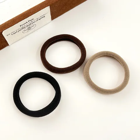 Seamless High Elastic Hair Ties For Women Nylon Coffee Series Ponytail Holders Durable Soft Daily Hair Accessories