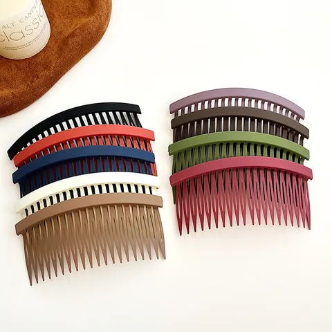 Peigne à Insérer Finition Mate Style Coréen Forme d'Arc Fixation de Pince à Cheveux Outil de Coiffure pour Femmes Filles Accessoires Bijoux