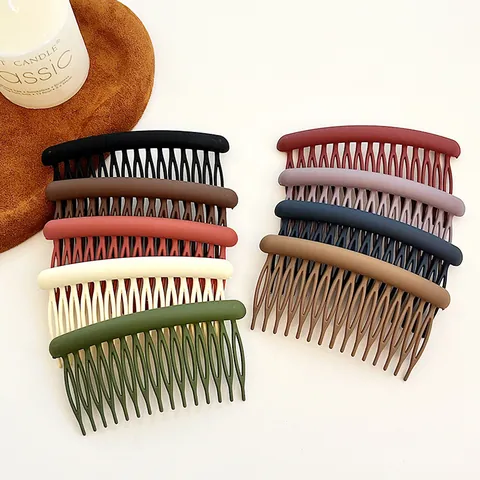 Minimalistischer Matte Haarsteckkamm Damen Hochwertiger Kunststoff Harz Pony Ordnung Tool Seitenkamm Für Tägliches Haar Styling